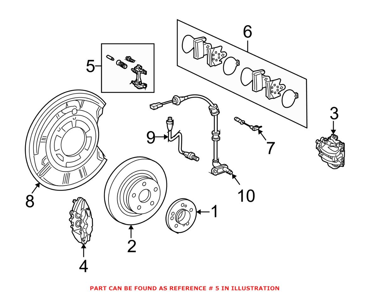 Mercedes Disc Brake Caliper Bracket - Rear 0004205215